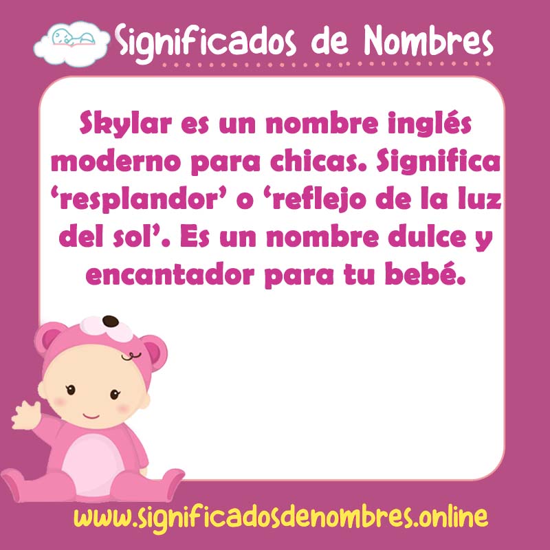 Significado y origen del nombre Skylar