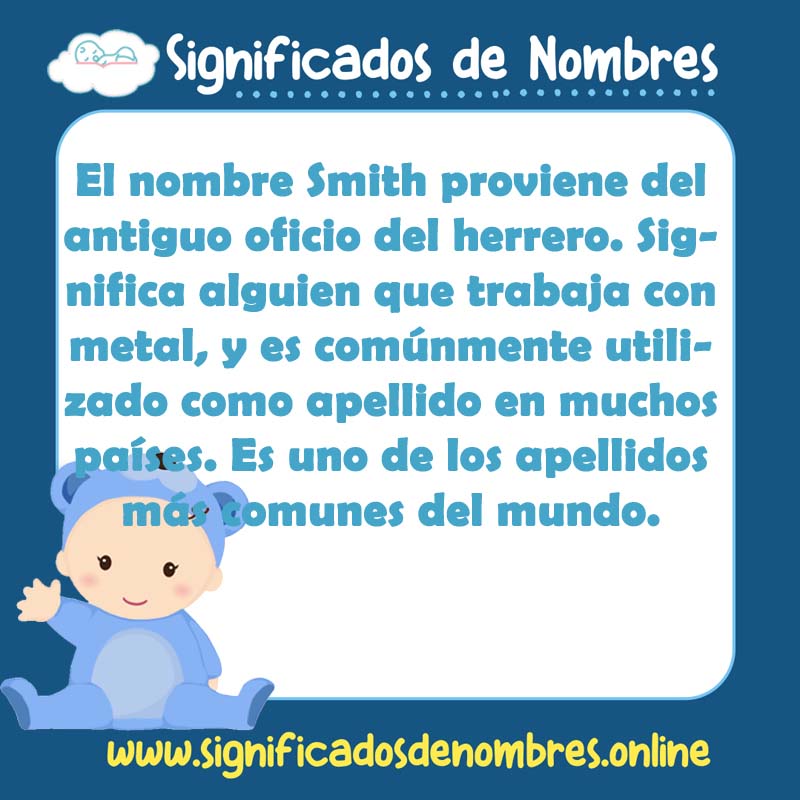 Significado y origen del nombre Smith