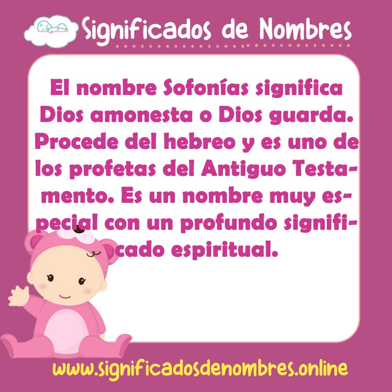 Significado y origen del nombre Sofonias