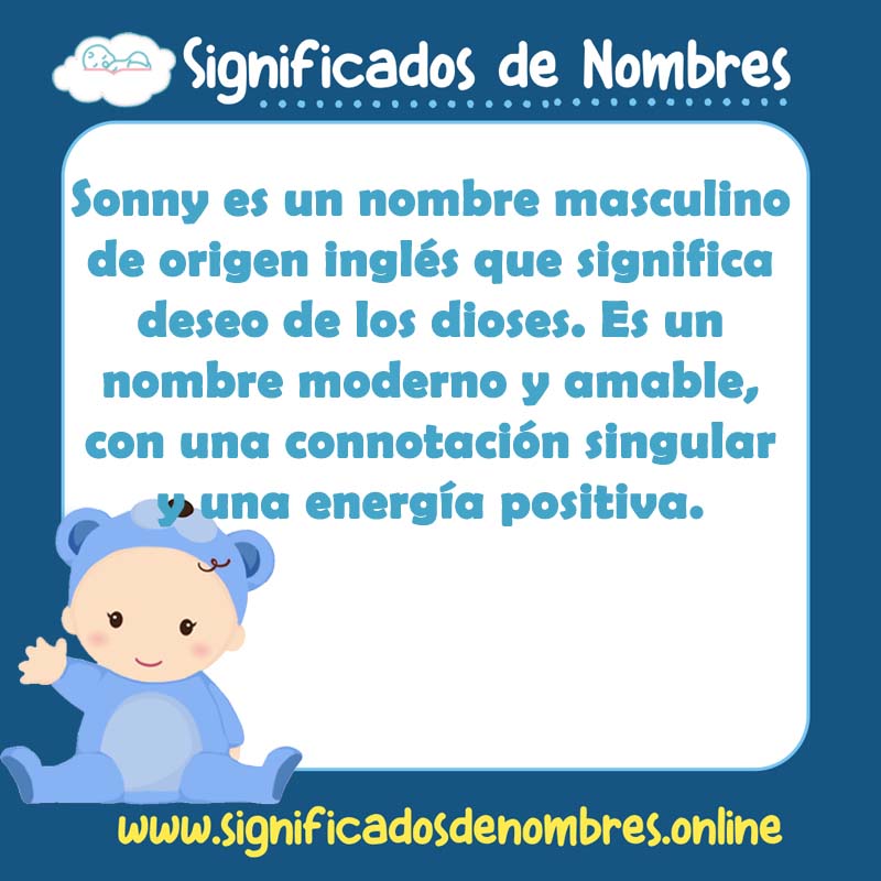 Significado y origen del nombre Sonny