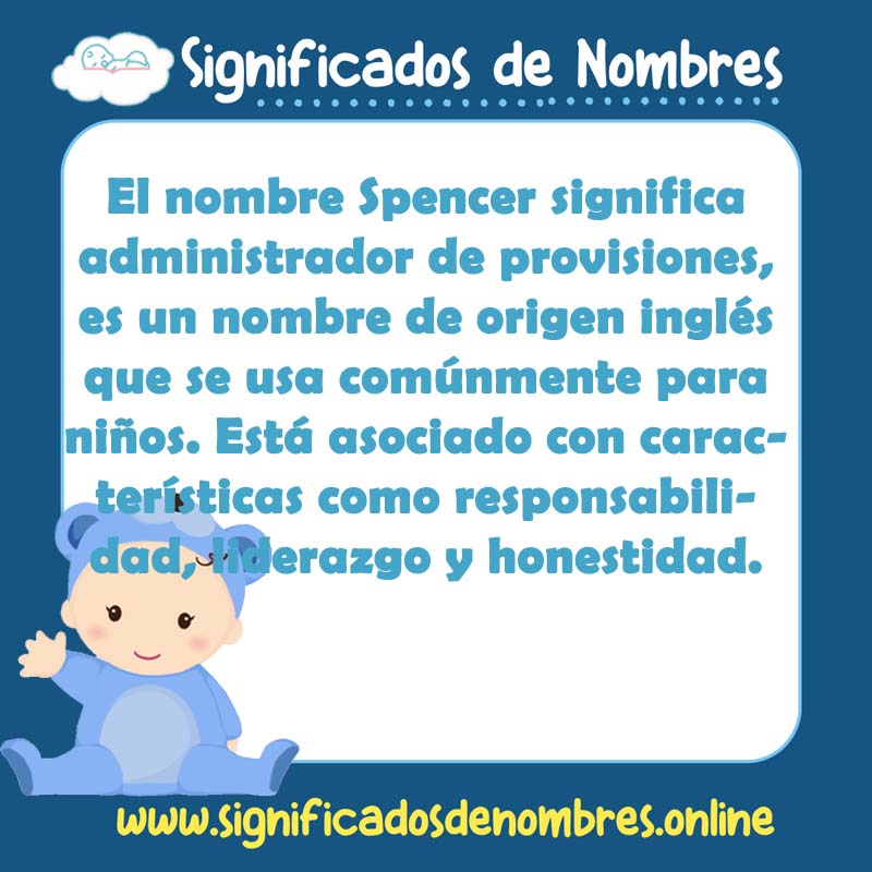 Significado y origen del nombre Spencer