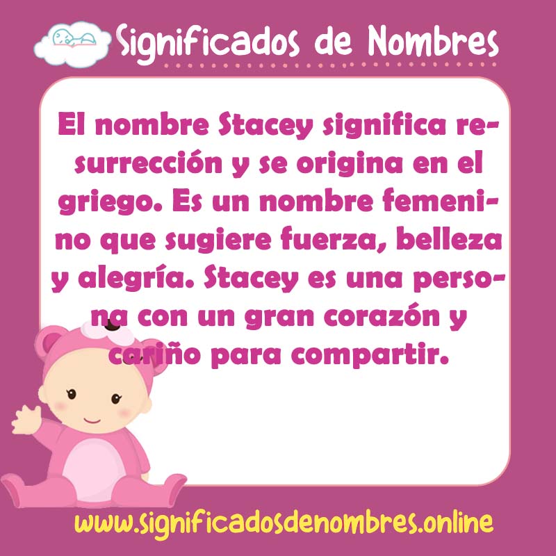Significado y origen del nombre Stacey