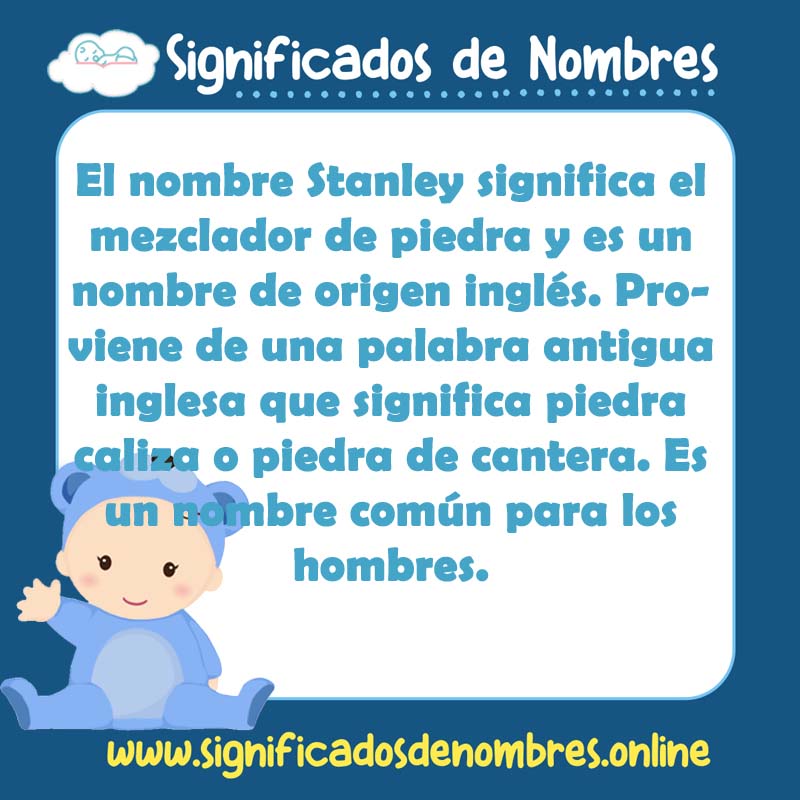 Significado y origen del nombre Stanley