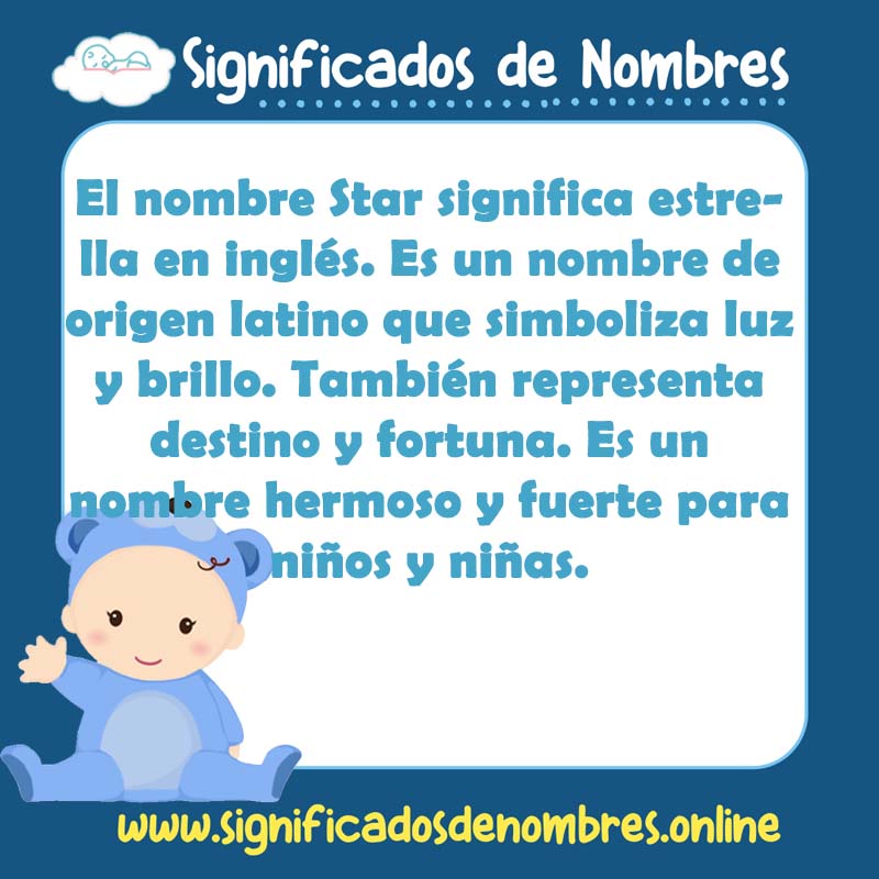 Significado y origen del nombre Star
