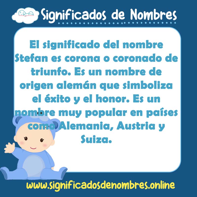 Significado y origen del nombre Stefan