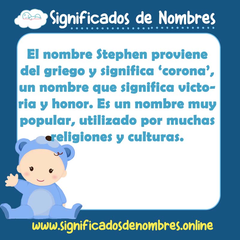 Significado y origen del nombre Stephen