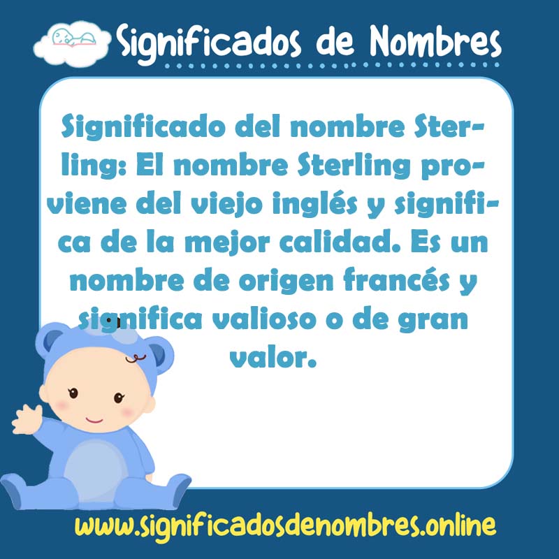 Significado y origen del nombre Sterling