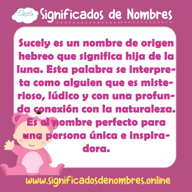 Significado y origen del nombre Sucely