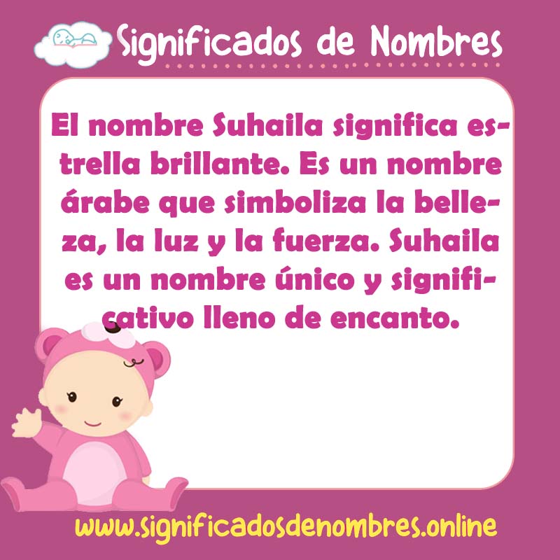 Significado y origen del nombre Suhaila
