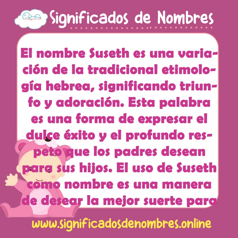 Significado y origen del nombre Suseth