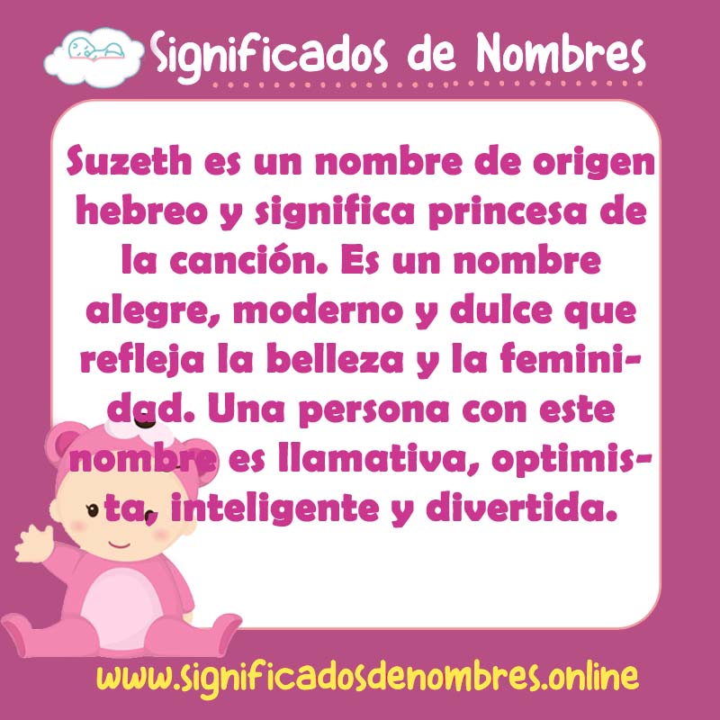 Significado y origen del nombre Suzeth