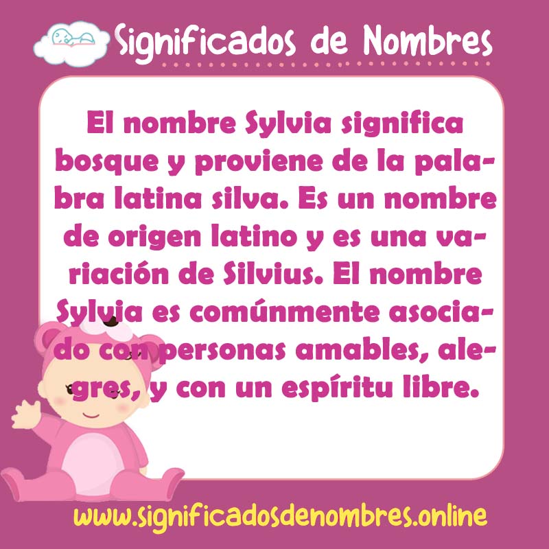 Significado y origen del nombre Sylvia