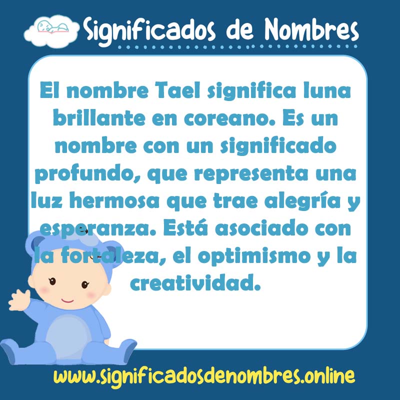 Significado y origen del nombre Tael