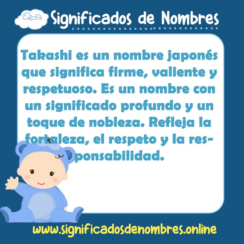 Significado y origen del nombre Takashi