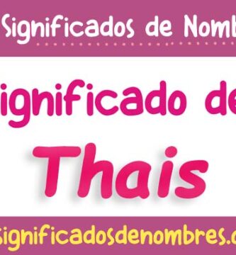 Significado de Thais