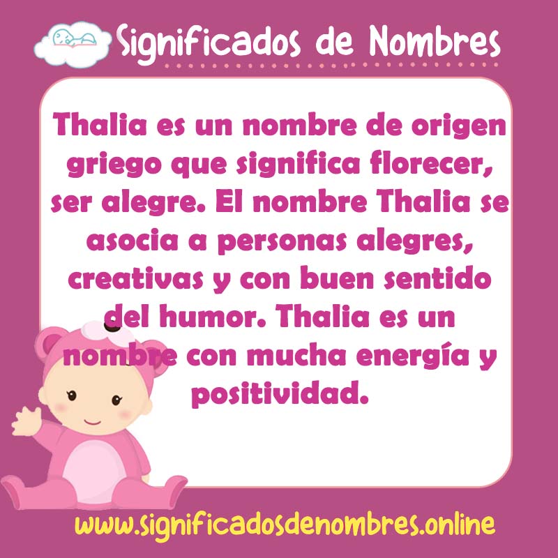 Significado y origen del nombre Thalia