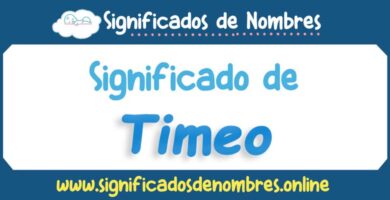 Significado de Timeo