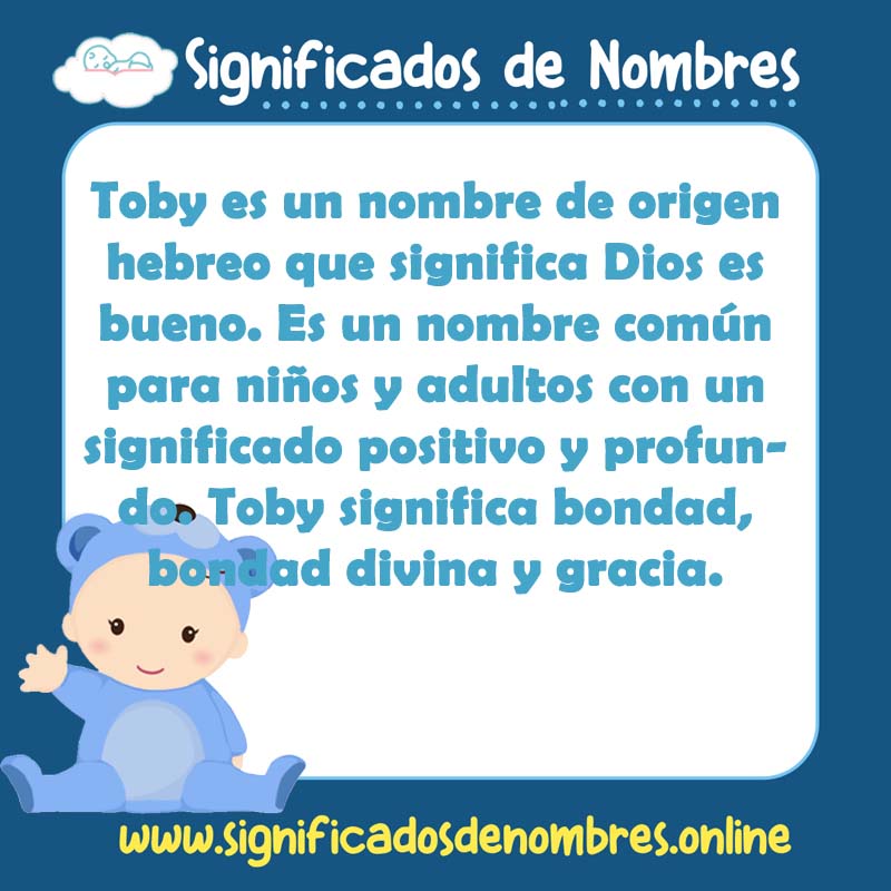 Significado y origen del nombre Toby