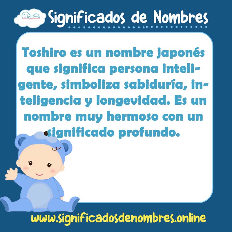 Significado y origen del nombre Toshiro