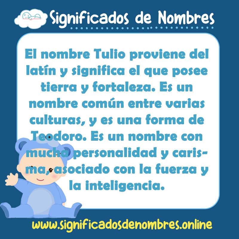 Significado y origen del nombre Tulio