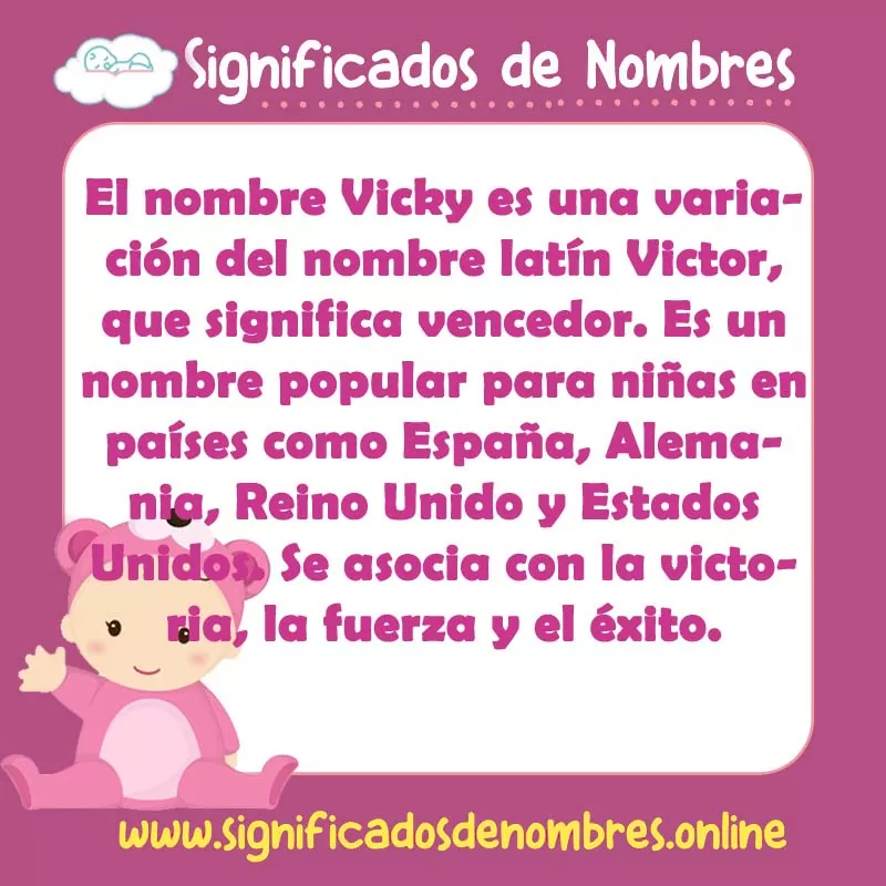 Significado y origen del nombre Vicky