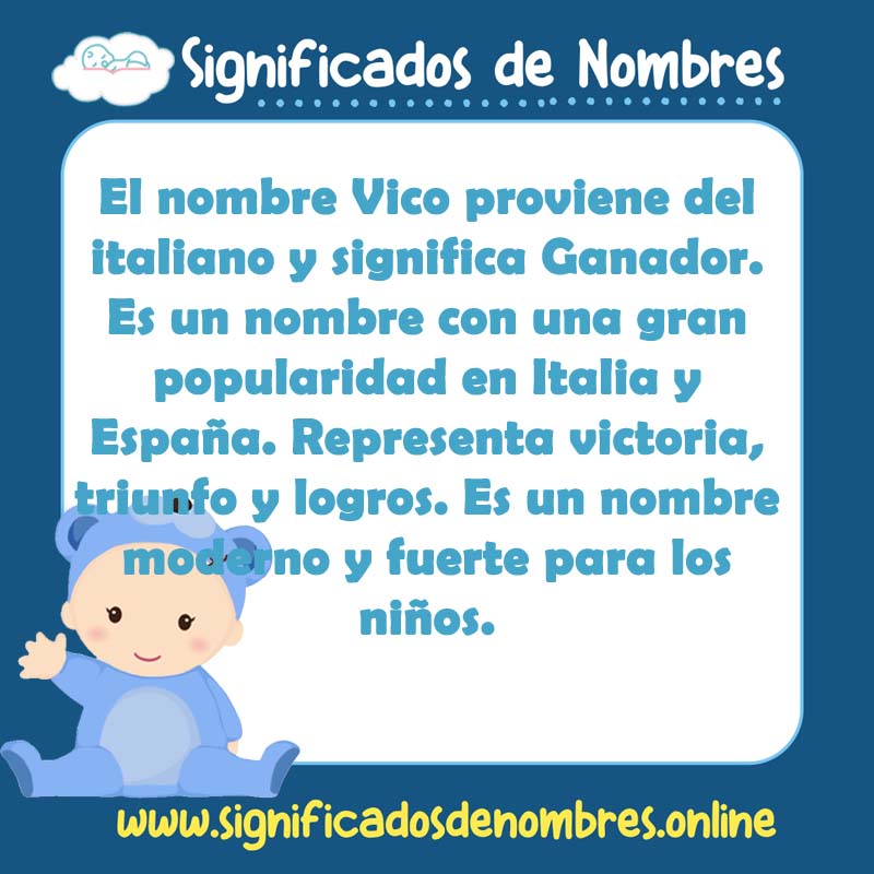 Significado y origen del nombre Vico