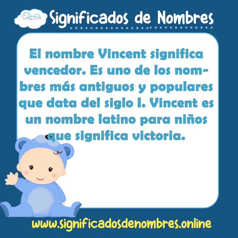 Significado y origen del nombre Vincent