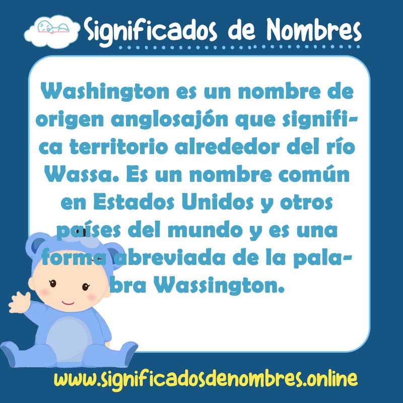 Significado y origen del nombre Washington
