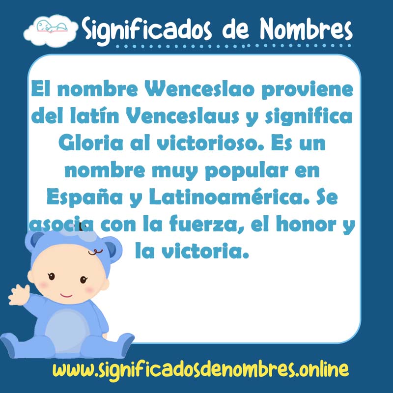 Significado y origen del nombre Wenceslao