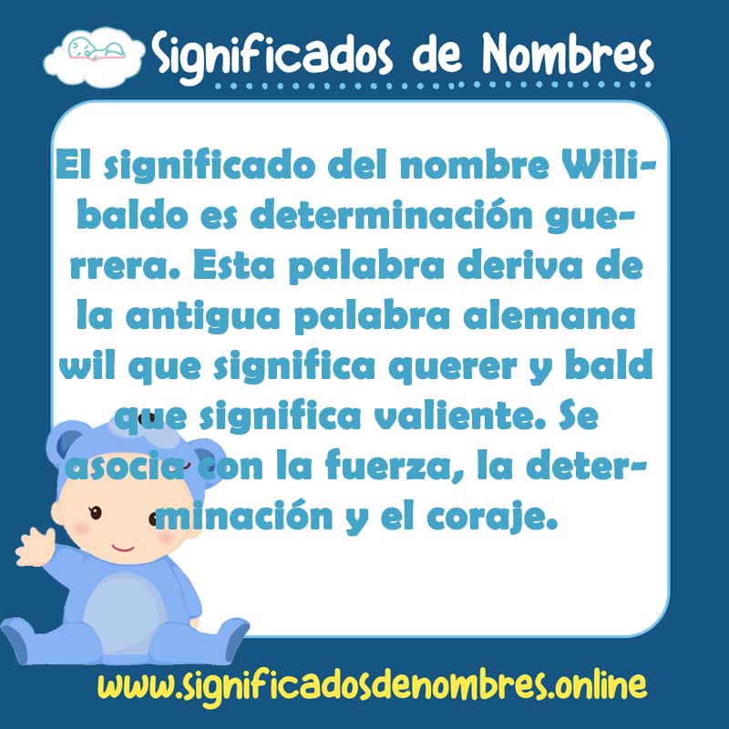 Significado y origen del nombre Wilibaldo