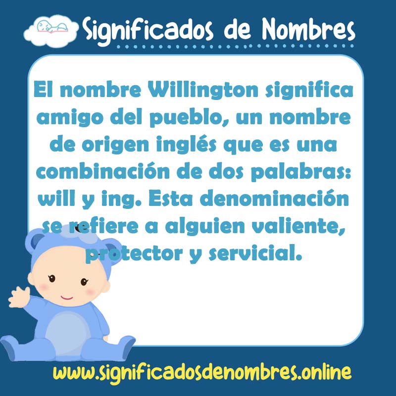 Significado y origen del nombre Willington