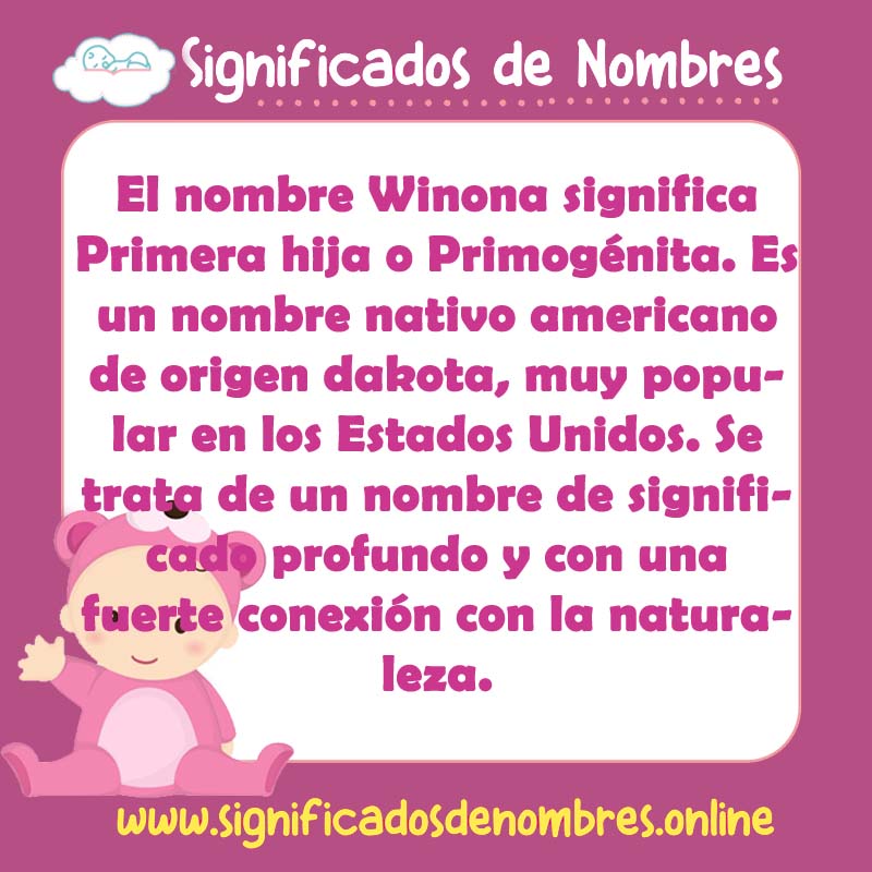 Significado y origen del nombre Winona