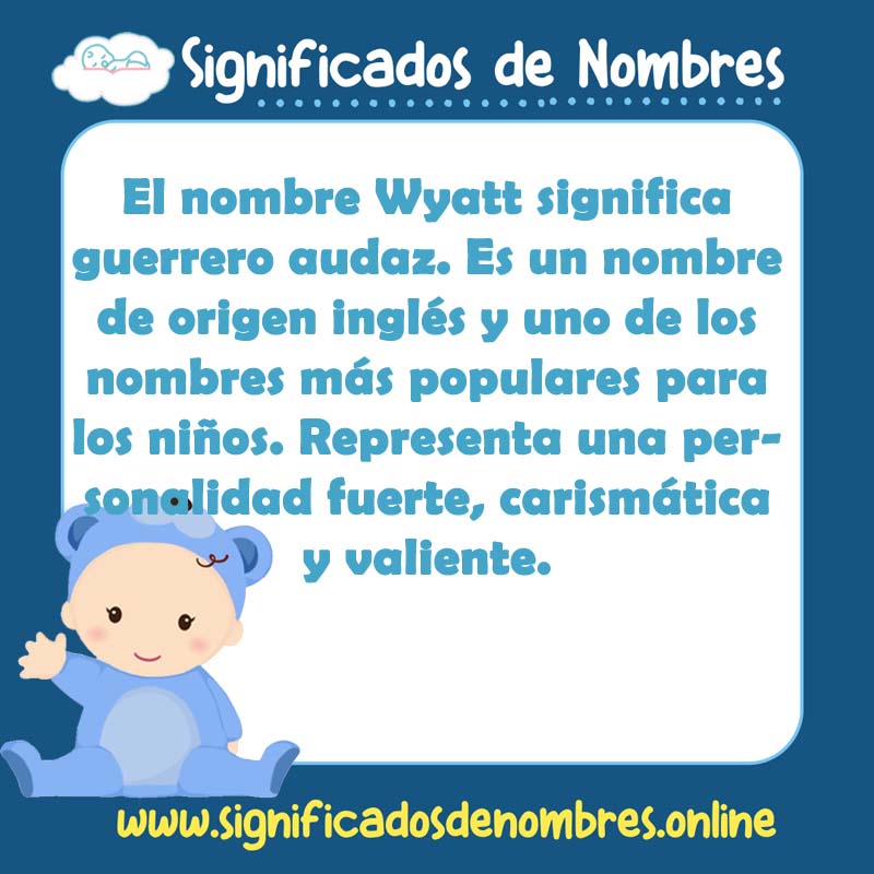 Significado y origen del nombre Wyatt