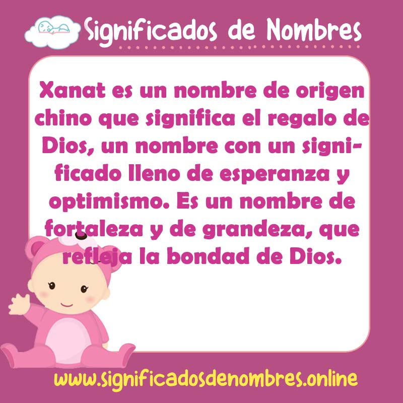 Significado y origen del nombre Xanat