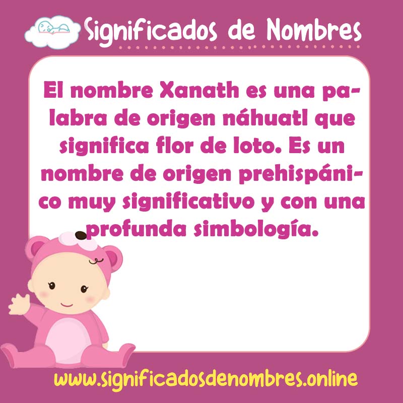 Significado y origen del nombre Xanath