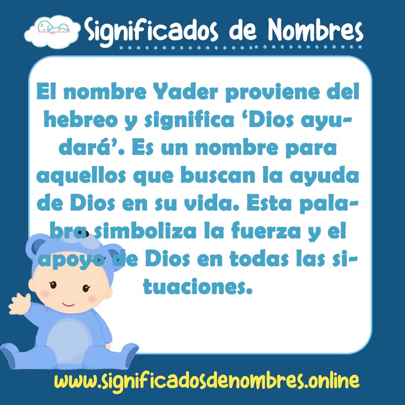 Significado y origen del nombre Yader