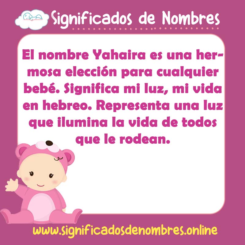 Significado y origen del nombre Yahaira