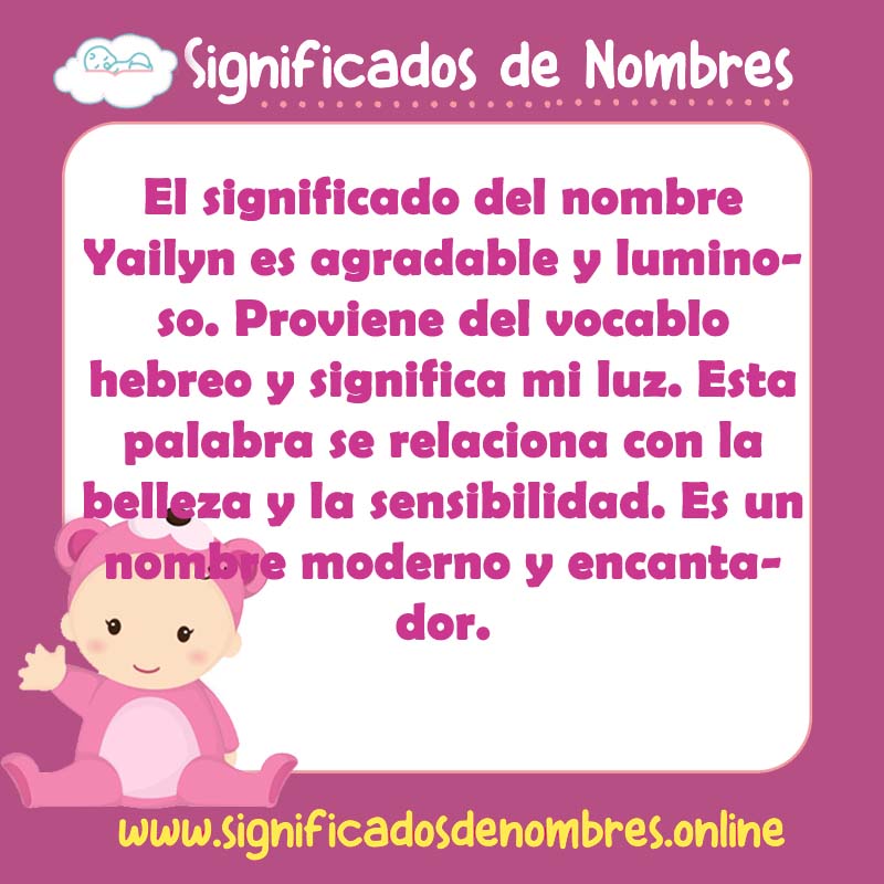 Significado y origen del nombre Yailyn