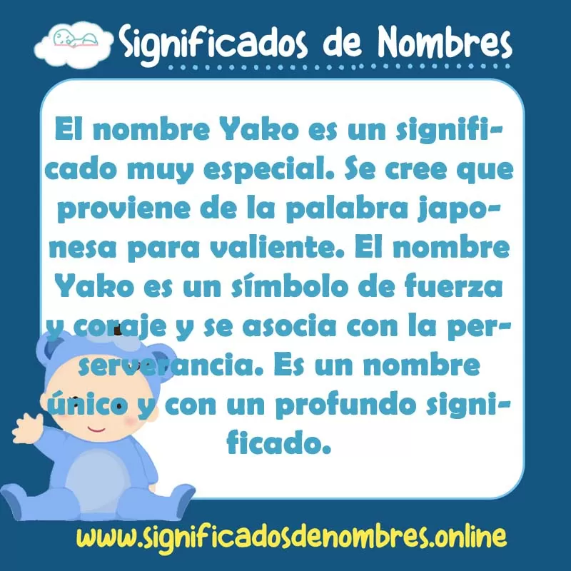 Significado y origen del nombre Yako