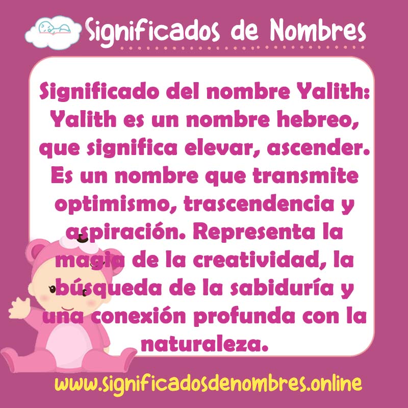 Significado y origen del nombre Yalith