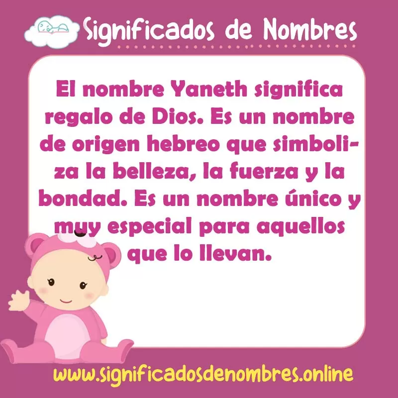 Significado de Yaneth 【 APODOS, ORIGEN Y MÁS