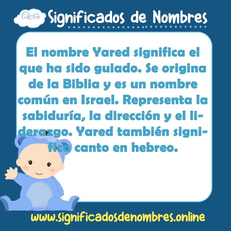 Significado y origen del nombre Yared