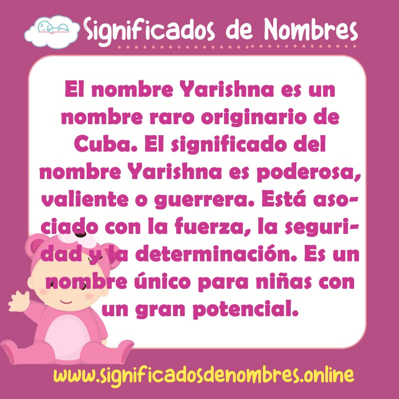 Significado y origen del nombre Yarishna