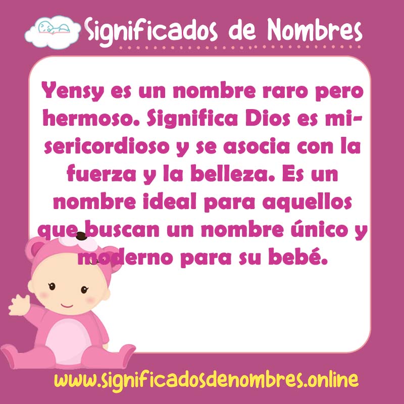 Significado y origen del nombre Yensy