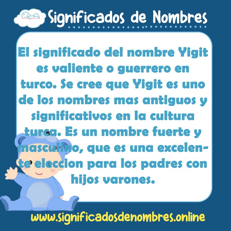 Significado y origen del nombre Yigit