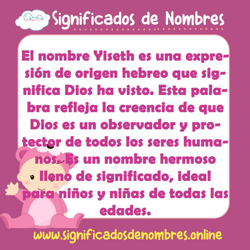 Significado y origen del nombre Yiseth