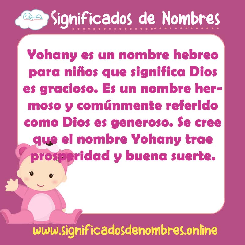 Significado y origen del nombre Yohany