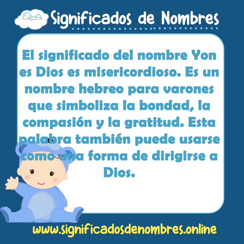 Significado y origen del nombre Yon