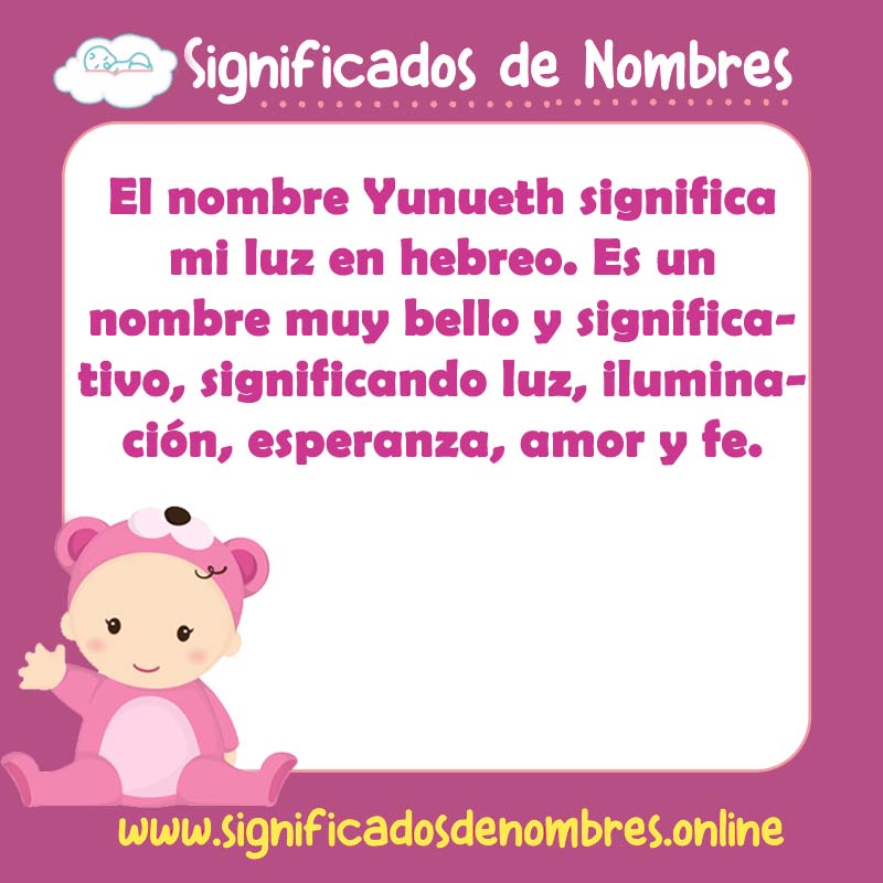 Significado y origen del nombre Yunueth