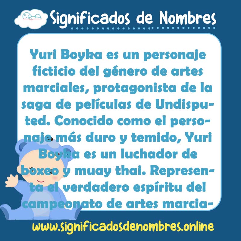 Significado y origen del nombre Yuri Boyka